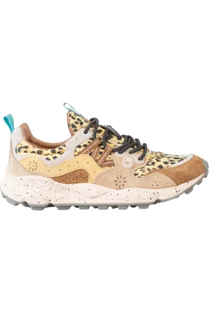 Flower Mountain Skor, Dam, 39 EU, Mocka, Leopardmönstrade sneakers för kvinnor