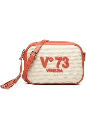V°73 Väska, Dam, ONE Size, Axelväska med halm-effekt och broderad logotyp