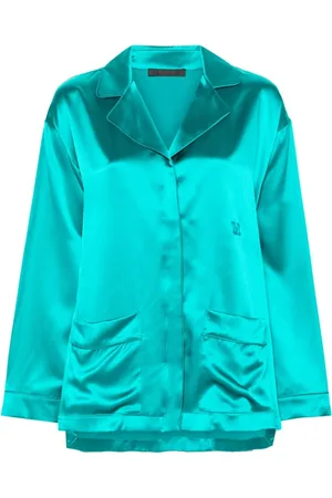 Max Mara Jacka, Dam, S, Grön Silkessatin Blazer