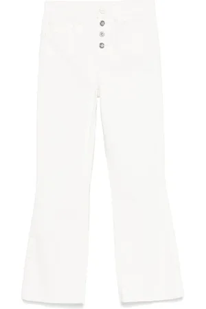 Liu Jo Jeans, Dam, W30, Bomull, Långa vita utsvängda jeans