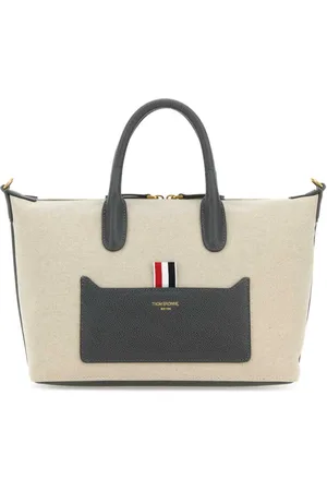Thom Browne Väska, Dam, ONE Size, Bomull, Canvas Duffle Handbag