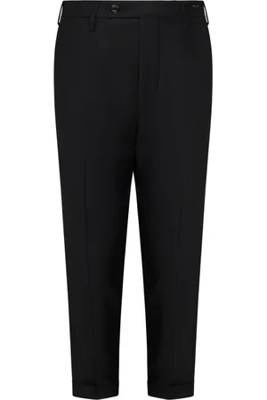 MICHAEL COAL Byxor, Herr, W34, Svarta Slim Fit Ullbyxor