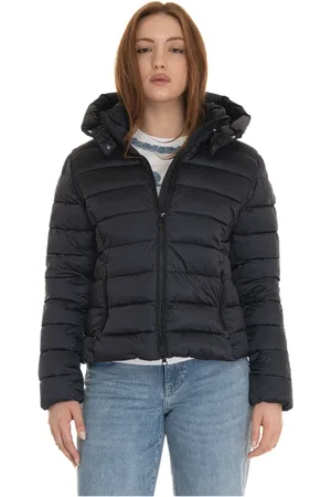 save the duck Jacka, Dam, M, Polyester, Quiltad Kort Harrington Jacka med Avtagbar Huva