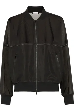Brunello Cucinelli Jacka, Dam, S, Organza, Organza Bomberjacka med glänsande detaljer