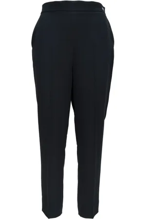 Elisabetta Franchi Byxor, Dam, L, Polyester, Byxor med gulddetaljer och dragkedja