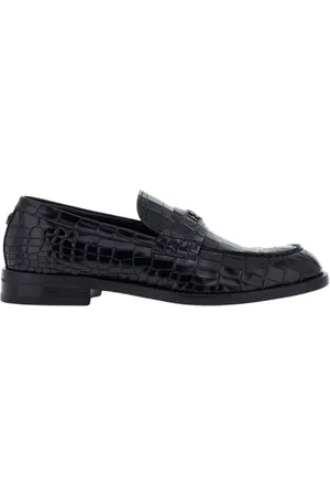 Roberto Cavalli Skor, Herr, 40 EU, Läder, Loafers med krokodileffekt