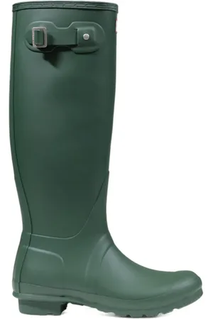 Hunter Skor, Dam, 37 EU, Polyester, Gröna gummistövletter