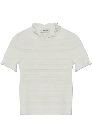 Lanvin Stickade tröjor & koftor, Dam, M, Bomull, Cotton Top