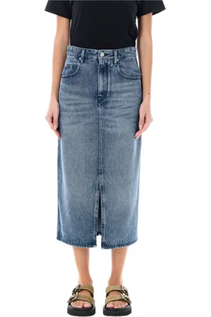 Isabel Marant Kjol, Dam, S, Denim, Ljusblå Denim Midi Kjol