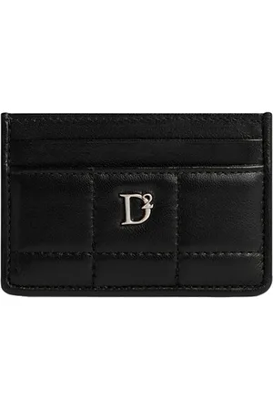 Dsquared2 Accessoarer, Dam, ONE Size, Läder, Quilted Stud Card Holder