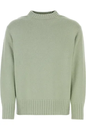 Lanvin Stickade tröjor & koftor, Herr, M, Kashmir, Rundhalsstickad T-shirt