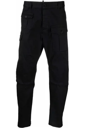 Dsquared2 Byxor, Herr, L, Bomull, Cropped Cargo Byxor