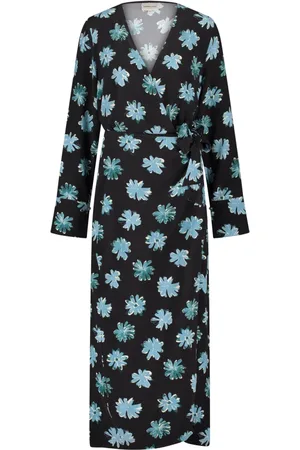Fabienne Chapot Klänning, Dam, 2Xl, Rayon, Blommig Omlott Midiklänning