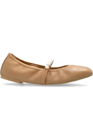 Stuart Weitzman Skor, Dam, 39 1/2 EU, Läder, Ballerinaskor i läder Goldie