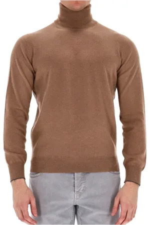 Brunello Cucinelli Stickade tröjor & koftor, Herr, M, Kashmir, Cashmere Turtleneck Sweater