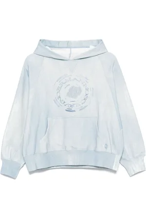 ERMANNO SCERVINO Sweatshirts & Hoodies, Dam, S, Ljusblå Tröja med French Terry
