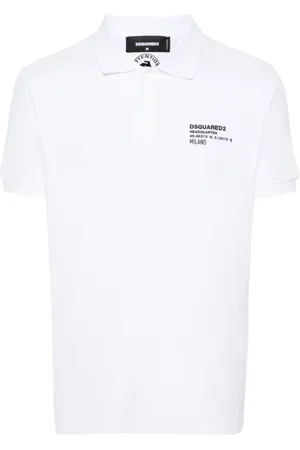 Dsquared2 Topp, Herr, M, Bomull, Vit Tennis Fit Pikétröja