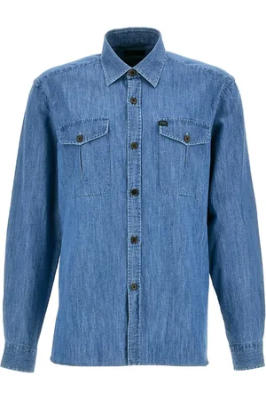 FAY Skjorta, Herr, M, Denim, Denimskjorta