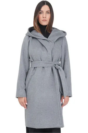 Max Mara Kappa, Dam, S, Grå Ullkappa Newmang Stil