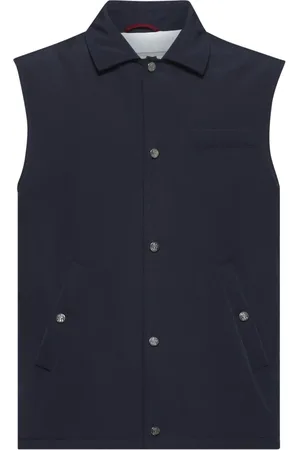 Brunello Cucinelli Jacka, Herr, 3Xl, Polyester, Vattenavvisande ärmlös jacka i mikrofiber
