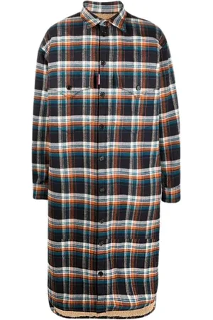 Dsquared2 Kappa, Herr, S, Bomull, Rutig kappa i skotsk stil