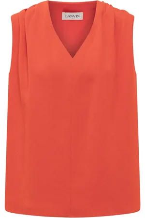 Lanvin Topp, Dam, S, V-ringad ärmlös topp