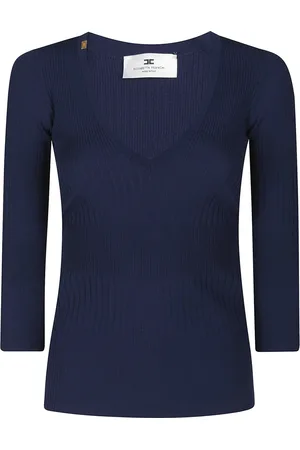 Elisabetta Franchi Stickade tröjor & koftor, Dam, 2Xs, Stickad Tröja