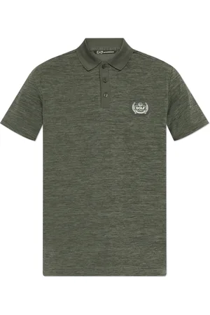 EA7 Topp, Herr, S, Polyester, Pikétröja med Patch