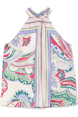 Liu Jo Topp, Dam, XS, Polyester, Ärmlös, flerfärgad topp med krage