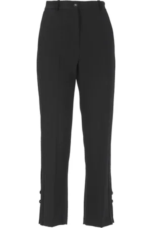 Elisabetta Franchi Byxor, Dam, XL, Svarta crêpe-byxor med fickor