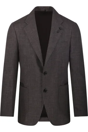 LARDINI Jacka, Herr, L, Linne, Brun Blazer för Män