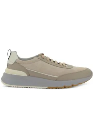 Brunello Cucinelli Skor, Herr, 42 EU, Mocka, Panel Sneakers