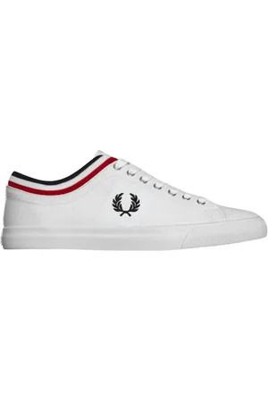 Fred Perry Skor, Herr, 42 EU, Bomull, Klassiska twillsneakers med ribbad kant