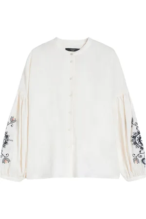 Max Mara Blusar & Skjortor , Dam, S, Linne, Linne koreansk skjorta