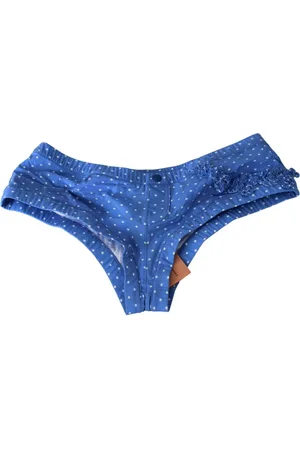 ERMANNO SCERVINO Underkläder, Dam, M, Nylon, Blå Prickiga Bikini Shorts