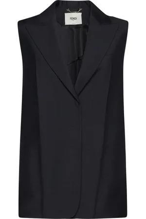 Fendi Topp, Dam, XS, Ull Enkelknäppt Väst