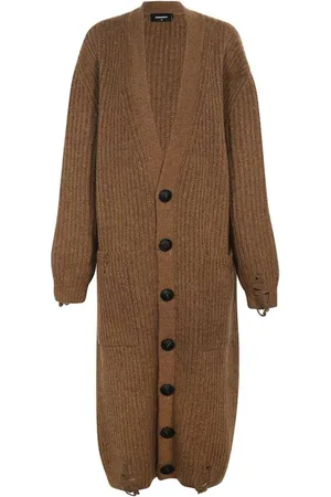 Dsquared2 Stickade tröjor & koftor, Dam, M, Distressed Stickad Kofta