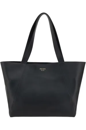 Prada Väska, Herr, ONE Size, Läder, Monogram Läder Toteväska med Dragkedja