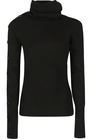 Patrizia Pepe Stickade tröjor & koftor, Dam, S, Turtle Neck Sweater i Chic Stil