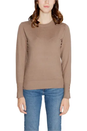 JACQUELINE DE YONG Stickade tröjor & koftor, Dam, L, Polyester, Stickad Rund Hals Tröja