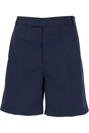 Thom Browne Shorts, Herr, L, Bomull, Blå Bermuda Shorts med Logotypemblem