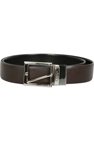 CANALI Accessoarer, Herr, 110 CM, Läder, Graverat läderbälte
