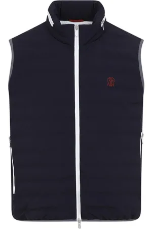 Brunello Cucinelli Jacka, Herr, S, Nylon, Navy Vadderad Jacka
