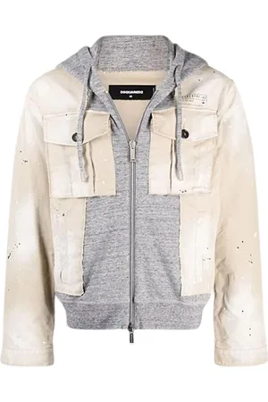 Dsquared2 Jacka, Dam, L, Bomull, Contrast Panel Casual Jacket