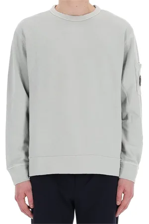 C.P. Company Sweatshirts & Hoodies, Herr, L, Bomull, Blå Bomull Rundhals Tröja