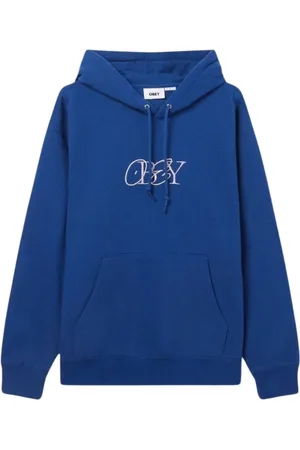 Obey Sweatshirts & Hoodies, Herr, XL, Bomull, Mysig Nova Hoodie med Intrikat Broderi
