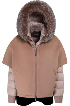 MOORER Jacka, Dam, S, Nylon, Mångsidig huva cape med avtagbar dunjacka