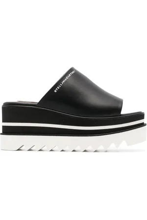 Stella McCartney Skor, Dam, 40 EU, Svarta Platform Sandaler med Slip-On Design