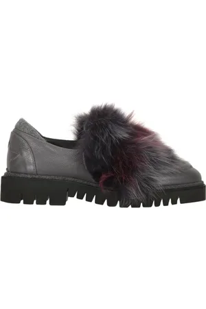 LORENA ANTONIAZZI Skor, Dam, 36 EU, Läder, Päls Läder Loafers