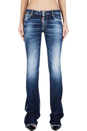 Dsquared2 Jeans, Dam, S, Bomull, Flare Twiggy Dark Wash Jeans